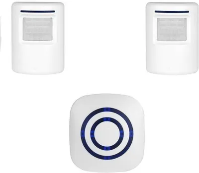 Obrázek produktu pro Bezdrátový dveřní alarm s 1 elektronickým zásuvkovým přijímačem a 1 PIR pohybovým čidlem