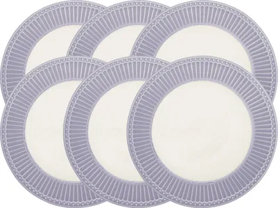 Produktbild von Greengate Alice Frühstücksteller lavender 23 cm Set6