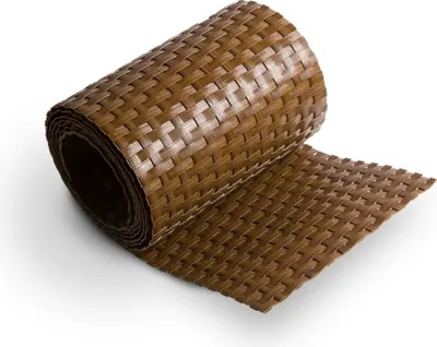 Produktbild von Sichtschutzstreifen zaun|zu RATTAN Einzelstreifen 2,55m für Doppelstabmattenzaun Honigbraun 2,55m