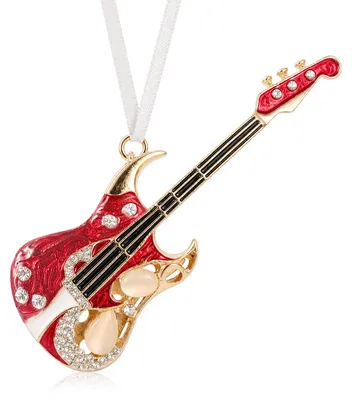 Gitarrenförmiger Christbaumschmuck, Geschenk für Musiklehrer