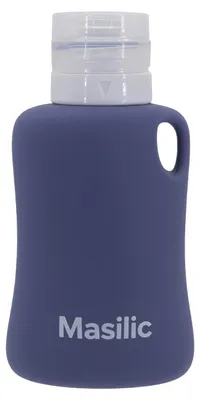 Produktbild von Masilic Reise-Wasserbehälter 150 ml, Navy, Auslaufsicher, Verschließbar  Ideal für unterwegs mit Hund oder Katze, tropfsicheres Design, leicht zu befüllen und zu reinigen, perfekt für Reisen