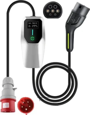 Produktbild von Ladegerät für Elektrofahrzeuge, Typ 2 Stecker, 10-16A Eingangsstrom, SYPlus 11KW 5M