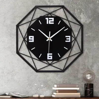 Immagine prodotto di Solidchoice - Orologio da parete in metallo, 30 cm - Stile elegante e moderno, ideale per soggiorno e ufficio