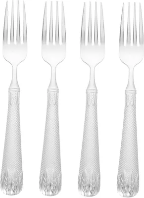 Produktbild von 4 Stück Grillgabeln aus rostfreiem Edelstahl – Vielseitige Essgabeln für Camping und Steak im Restaurant