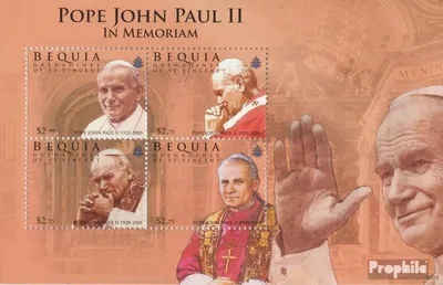 Produktbild von Briefmarken St. Vincent - Bequia 2010 Mi 643-646 Kleinbogen (kompl.Ausg.) postfrisch Papst Johannes Paul II.
