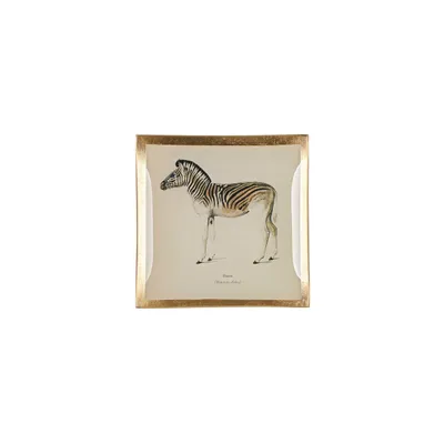 Immagine prodotto di Gift Company Glasteller Love Plates Zebra S, Dekoteller, Schale, Glas, Weiß, Gold, 10 x 10 cm, 1043303001