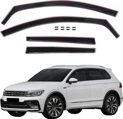 Image de GP Déflecteurs Deflecteurs D'Air Pour Volkswagen Tiguan 2 2016-2024 4pcs, Aérodynamique, Montage Facile