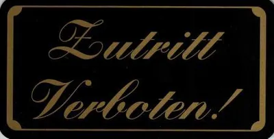 Produktbild von Schild - ZUTRITT VERBOTEN - Gr. 15,5 x 7,5 cm - 308090