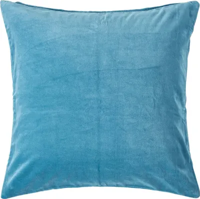Produktbild von HOMESCAPES Samt-Kissenbezug in Himmelblau, 60 x 60 cm