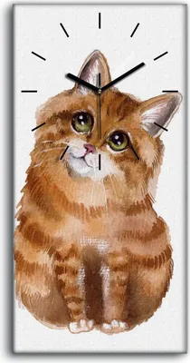 Produktbild von Leinwand Uhr Küche Wohnzimmer Bild Geräuschlos 30x60 Malen von Tieren Katzen - schwarze Hände