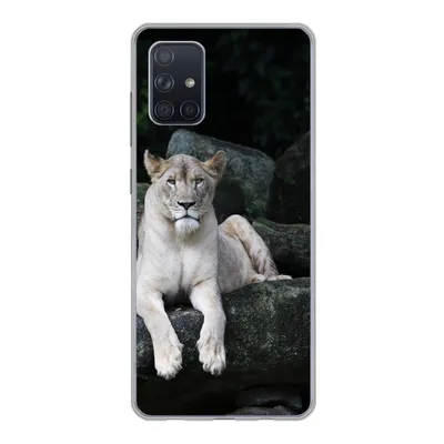 Produktbild von MuchoWow® Handyhülle Schutzhülle Hülle für Samsung Galaxy A51 Löwe - Wilde Tiere - Porträt Silikon Softcase Handy Hülle - Schutzabdeckung