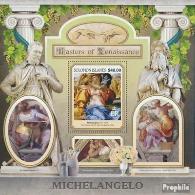 Produktbild von Briefmarken Salomoninseln 2017 Mi Block 621 (kompl. Ausg.) postfrisch Michelangelo