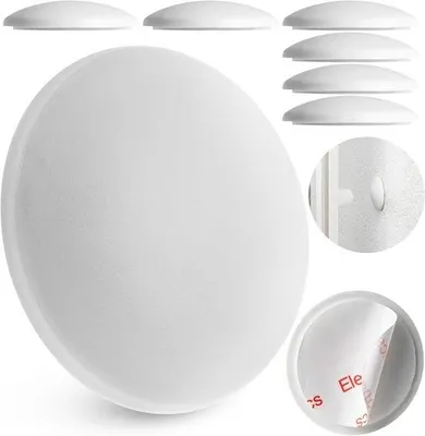Produktbild von Türklinkenpuffer Selbstklebend Weiß 8 Stück, Ø 40 mm Wand- und Möbelpuffer