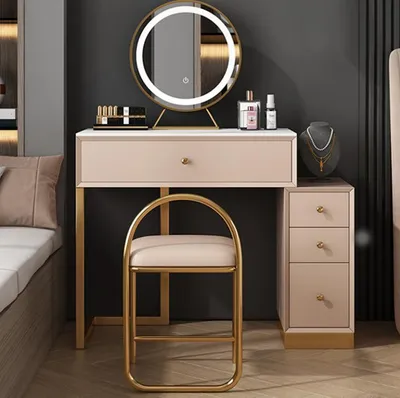 Produktbild von Designer Schmink Tisch Schlafzimmer Konsolen Tisch Spiegel Luxus