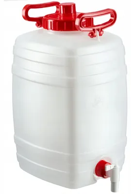 Image de Bidon d'eau - Réservoir d'eau potable - 25 litres - Avec robinet - Adapté au contact alimentaire - Plastique