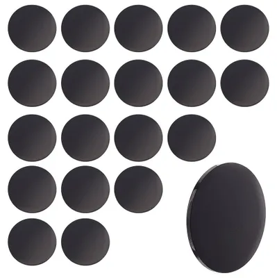 20 Edelstahl-Münzen, 3,8 cm, schwarz, für Gravur & Prägung