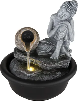 Produktbild von Globo Fontana LED Brunnen 0,13W Schwarz Matt 19cm 93039