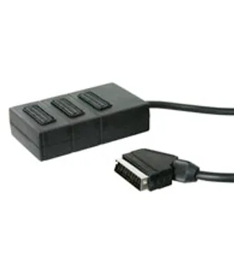 Produktbild von Verteiler Scart Stecker an 3x Scart Buchse, Good Connections®