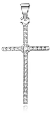Image de Pendentif en argent avec zirconium croix AGH139L