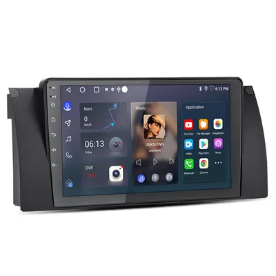 Immagine prodotto di 6+128 GB, 9", Android 15, autoradio con CarPlay per BMW Serie 3 E39 (1996-2003) e X5 E53 (2000-2007), navigatore GPS, 4G-LTE, Bluetooth, Wi-Fi, SWC, DAB+, USB, DSP, 6+128 GB, 8 core