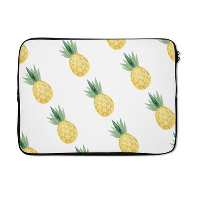 Produktbild von MuchoWow® Laptop Hülle 13 Zoll Ananas - Obst - Muster Laptoptasche - Laptophülle - Sleeve - Rundumschutz