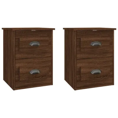 Produktbild von Wand-Nachttische 2 Stk. Braun Eichen-Optik 41,5x36x53 cm