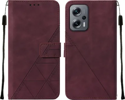 Image de Etui en cuir pour Xiaomi Poco X4 GT 5G étui design avec embossage, porte-cartes et support rouge