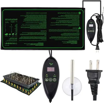 Image de Tapis chauffant pour plantes de 50 W avec thermostat, pour une germination efficace et un contrôle précis de la température. Résistant à la chaleur et économe en énergie