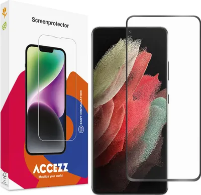 Produktbild von Accezz Full Cover Screen Protector aus gehärtetem Glas Samsung Galaxy S21 Ultra