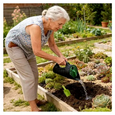 Produktbild von Handstreuer für Gartenpflanzen - Düngerstreuer für Gärtner und Pflanzenliebhaber