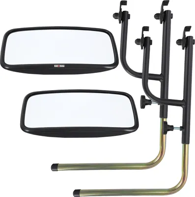 Produktbild von KOTARBAU® 2 Stk. Traktor Spiegel Universal 38 x 19 cm PVC 2 Stk. Teleskop Spiegelhalter für Rückspiegel 48-71 x 33 cm Traktor LKW Spiegel Rückfahrspiegel mit Halterung Spiegel Landwirtschaft Spiegelarm