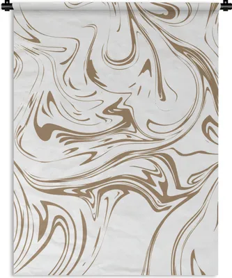 Produktbild von MuchoWow® Wandteppich Wandbehang Marmor - Braun - Beige 60x80 cm Tapisserie Dekoration Wandtuch - Decke - Wandtücher - Wohne