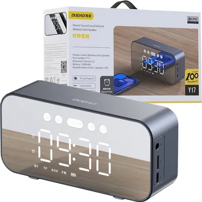Obrázek produktu pro Bluetooth hodinky/reproduktor - Stříbrné - Y17 1200 mAh bezdrátový stereo reproduktor
