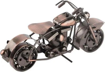 Immagine prodotto di Modellino decorativo in metallo di una moto, nero, per la casa