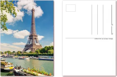 Produktbild von 12 Stück Postkarten Eiffelturm in Paris Frankreich, Ansichtskarten im DIN A6 Format ( PKT-134 )