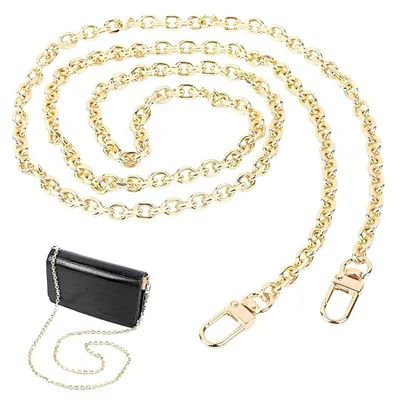 Kettenriem für Handtasche, 120 cm, goldfarben, Metall mit Schnalle