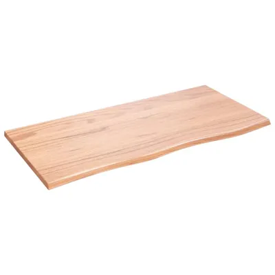 Produktbild von vidaXL Waschtischplatte Hellbraun 100x50x2 cm Massivholz Behandelt