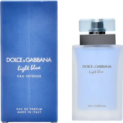 Produktbild von Dolce & Gabbana Light Blue Eau Intense Parfüm EDP für Frauen, 50 ml Spray, Original Sommerduft mit Apfel, Zitrone, Jasmin, Bernstein, Moschus