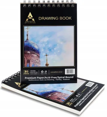 Zdjęcie produktu dla Zeszyt Blok Szkicownik Do Rysowania Szkicowania A5 Na Spirali 30Ark 160G/M2