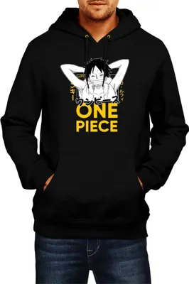 Produktbild von Herren Kapuzenpullover Japan Anime Manga One Manga Piece Anime Luffy 03 Smile, Man L / Schwarz