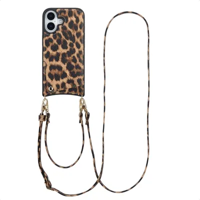 Produktbild von Selencia Nova HandyHülle mit Kordel und Kartenhalter iPhone 17 - Leopard