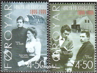 Produktbild von Briefmarken Dänemark - Färöer 2000 Mi 372-373 (kompl.Ausg.) postfrisch Färöische Heim-VHS
