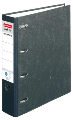 Productafbeelding van herlitz Dubbele ordner "Wolkenmarmor" uit de maX.file nature serie, zwart