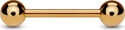 Produktbild von Zungenpiercing Stab Piercing Kugel Ohr Intim Brustwarze Barbell Hantel rosegold 1,6 mm 6 mm