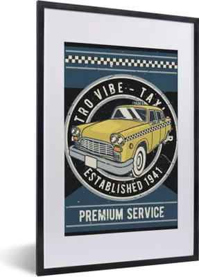 Produktbild von MuchoWow® MuchoWow® Gerahmtes Poster Oldtimer - Oldtimer - Auto 40x60 cm - Poster mit zchwarzem Bilderrahmen - Poster in Rahmen