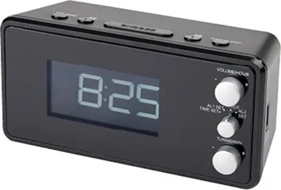 Produktbild von TERRIS Radiowecker Uhrenradio USB Ladefunktion 2 Weckzeiten Dimmbar UKW Radio