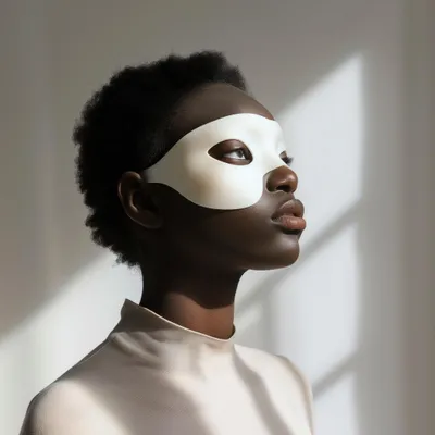 minimalistische Superhelden-Visiermaske – Decords 3D-Kostümartikel, Produktansicht 1