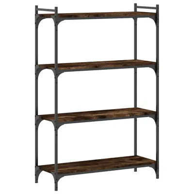 Produktbild von vidaXL Bücherregal 4 Böden Räuchereiche 80x30x120 cm Holzwerkstoff