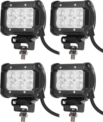 Immagine prodotto di Greenmigo 4X 18W LED 6000K DC 12V 24V luce di lavoro offroad proiettore riflettore lavoro luce ausiliaria per SUV UTV ATV IP67