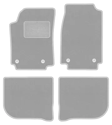 Obrázok produktu pre Velúrové autokoberce pre: Audi 100 C4 1991-1994 (kombi/sedan) – sada 4 ks, sivé, na mieru – Wielganizator OSLO